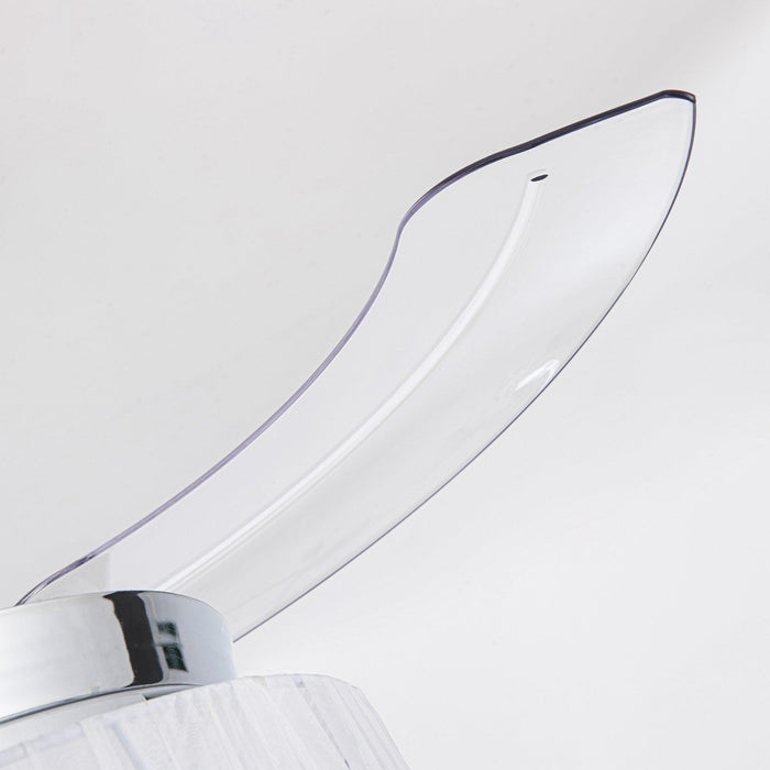 42" Modern Chrome Downrod Mount Crystal Ceiling Fan with Lighting and Remote Control - Sweatfully
