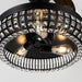 42" Modern Downrod Mount Crystal Ceiling Fan with Lighting and Remote Control - Sweatfully