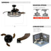 42" Modern Downrod Mount Crystal Ceiling Fan with Lighting and Remote Control - Sweatfully