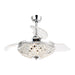 42" Servantes Modern Downrod Mount Crystal Ceiling Fan with Lighting and Remote Control - Sweatfully