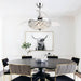 42" Servantes Modern Downrod Mount Crystal Ceiling Fan with Lighting and Remote Control - Sweatfully