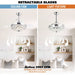 42" Servantes Modern Downrod Mount Crystal Ceiling Fan with Lighting and Remote Control - Sweatfully