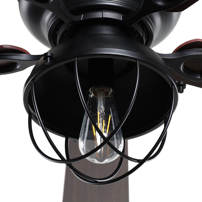42" Traditional Flush Mount Reversible Ceiling Fan with Lighting and Remote Control - Sweatfully