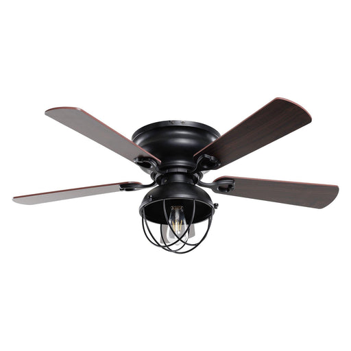 42" Traditional Flush Mount Reversible Ceiling Fan with Lighting and Remote Control - Sweatfully
