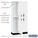 Salsbury 12" Wide Premier Wood Locker - Double Tier - 3 Wide - 6 Feet High - 15" Deep - Arctic White - Resettable Combination Locks - Sweatfully