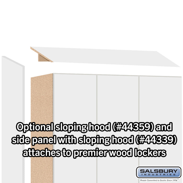 Salsbury 12" Wide Premier Wood Locker - Double Tier - 3 Wide - 6 Feet High - 15" Deep - Arctic White - Resettable Combination Locks - Sweatfully