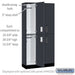 Salsbury 12" Wide Premier Wood Locker - Double Tier - 3 Wide - 6 Feet High - 15" Deep - Carbon Mesh - Electronic Locks - Sweatfully