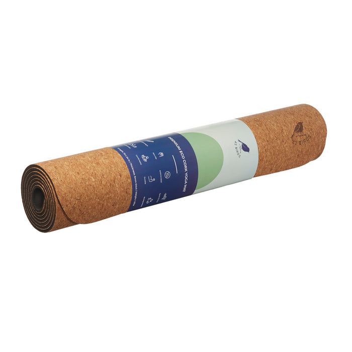 Cork Lightweight Yoga Mat “The Robin” - Sweatfully