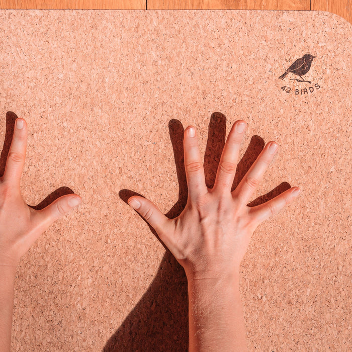 Cork Lightweight Yoga Mat “The Robin” - Sweatfully
