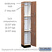 Salsbury 12" Wide Premier Wood Locker - Triple Tier - 1 Wide - 6 Feet High - 15" Deep - Red Oak - Resettable Combination Locks - Sweatfully