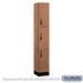 Salsbury 12" Wide Premier Wood Locker - Triple Tier - 1 Wide - 6 Feet High - 15" Deep - Red Oak - Resettable Combination Locks - Sweatfully