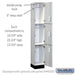 Salsbury 12" Wide Premier Wood Locker - Triple Tier - 1 Wide - 6 Feet High - 15" Deep - Silver Teak - Electronic Locks - Sweatfully
