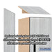 Salsbury 12" Wide Premier Wood Locker - Triple Tier - 1 Wide - 6 Feet High - 15" Deep - Silver Teak - Electronic Locks - Sweatfully