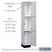 Salsbury 12" Wide Premier Wood Locker - Triple Tier - 1 Wide - 6 Feet High - 15" Deep - Silver Teak - Hasps - Sweatfully