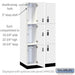 Salsbury 12" Wide Premier Wood Locker - Triple Tier - 3 Wide - 6 Feet High - 21" Deep - Arctic White - Resettable Combination Locks - Sweatfully