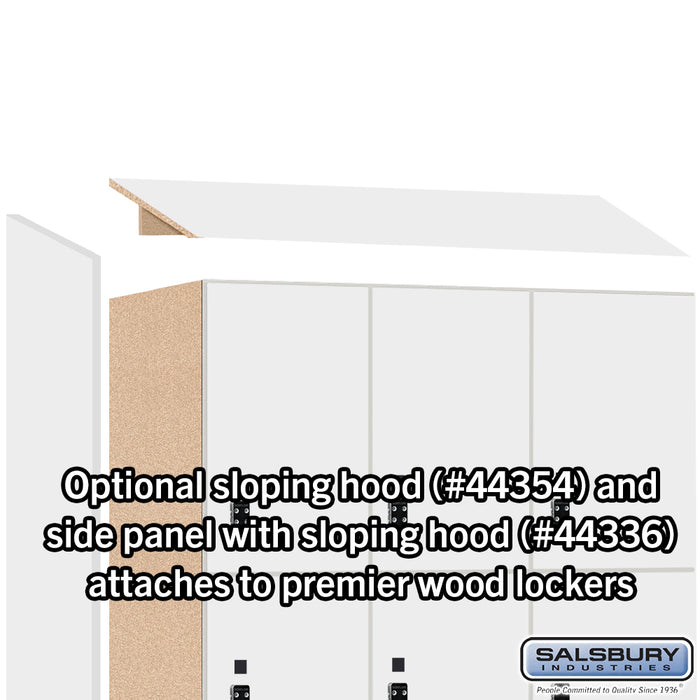 Salsbury 12" Wide Premier Wood Locker - Triple Tier - 3 Wide - 6 Feet High - 21" Deep - Arctic White - Resettable Combination Locks - Sweatfully