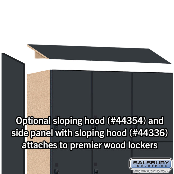 Salsbury 12" Wide Premier Wood Locker - Triple Tier - 3 Wide - 6 Feet High - 21" Deep - Carbon Mesh - Hasps - Sweatfully