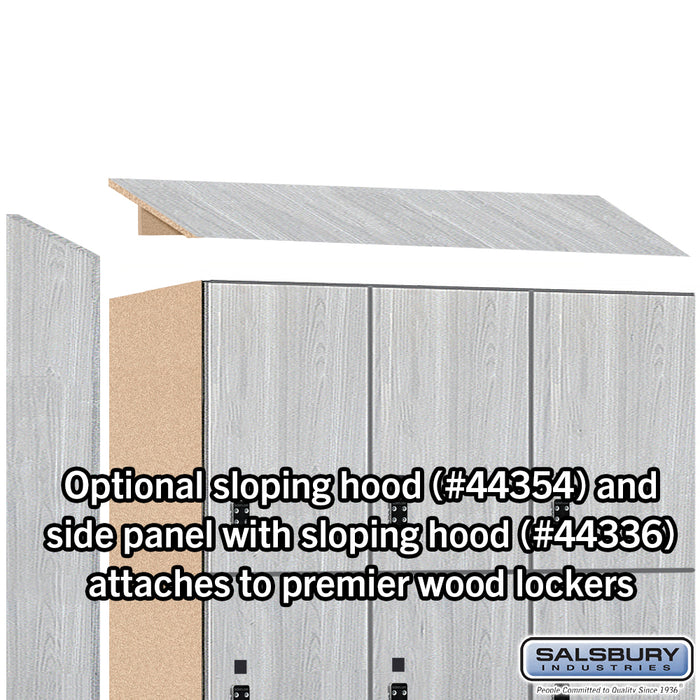 Salsbury 12" Wide Premier Wood Locker - Triple Tier - 3 Wide - 6 Feet High - 21" Deep - Silver Teak - Resettable Combination Locks - Sweatfully