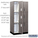 Salsbury 12" Wide Premier Wood Locker - Triple Tier - 3 Wide - 6 Feet High - 21" Deep - Skyline Walnut - Electronic Locks - Sweatfully