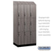 Salsbury 12" Wide Premier Wood Locker - Triple Tier - 3 Wide - 6 Feet High - 21" Deep - Skyline Walnut - Hasps - Sweatfully