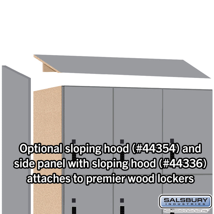 Salsbury 12" Wide Premier Wood Locker - Triple Tier - 3 Wide - 6 Feet High - 21" Deep - Winter Fog - Electronic Locks - Sweatfully