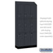 Salsbury 12" Wide Premier Wood Locker - Triple Tier - 3 Wide - 6 Feet High - 15" Deep - Carbon Mesh - Resettable Combination Locks - Sweatfully