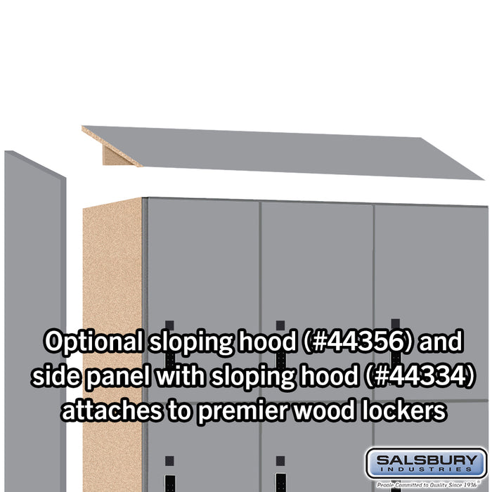 Salsbury 12" Wide Premier Wood Locker - Triple Tier - 3 Wide - 6 Feet High - 18" Deep - Winter Fog - Electronic Locks - Sweatfully