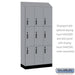 Salsbury 12" Wide Premier Wood Locker - Triple Tier - 3 Wide - 6 Feet High - 18" Deep - Winter Fog - Electronic Locks - Sweatfully