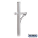 Salsbury Deluxe Post - 1 Sided - In-Ground Mounted - for Roadside Mailbox - Silver - Sweatfully