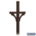 Salsbury Deluxe Post - 2 Sided - In-Ground Mounted - for Roadside Mailboxes - Bronze - Sweatfully
