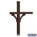 Salsbury Deluxe Post - 2 Sided - In-Ground Mounted - for (3) Roadside Mailboxes - Bronze - Sweatfully