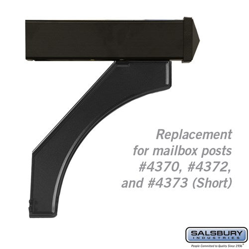 Salsbury Arm Kit - Replacement for Deluxe Post for (1) Roadside Mailbox - Black - Sweatfully