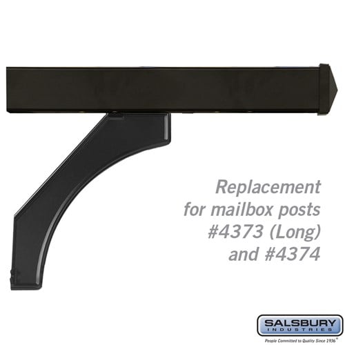Salsbury Arm Kit - Replacement for Deluxe Post for (2) Roadside Mailboxes - Black - Sweatfully