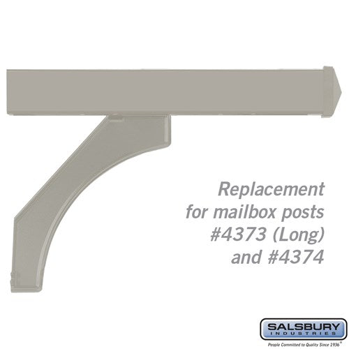 Salsbury Arm Kit - Replacement for Deluxe Post for (2) Designer Roadside Mailboxes - Nickel - Sweatfully