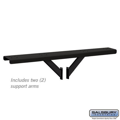 Salsbury Spreader - 4 Wide with 2 Supporting Arms - for Roadside Mailboxes - Black - Sweatfully