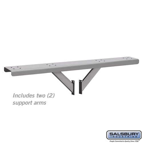 Salsbury Spreader - 4 Wide with 2 Supporting Arms - for Roadside Mailboxes - Silver - Sweatfully