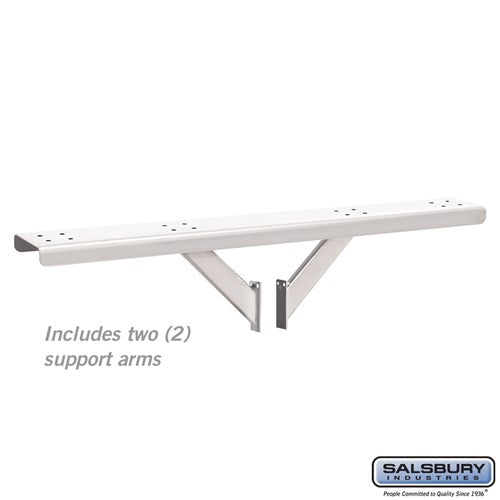 Salsbury Spreader - 4 Wide with 2 Supporting Arms - for Roadside Mailboxes - White - Sweatfully