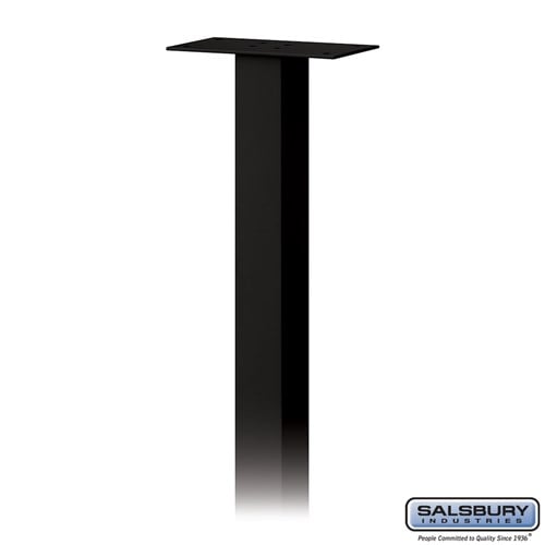 Salsbury Standard Pedestal - In-Ground Mounted - for Roadside Mailbox, Mail Chest & Mail Package Drop - Black - Sweatfully