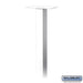 Salsbury Standard Pedestal - In-Ground Mounted - for Roadside Mailbox, Mail Chest & Mail Package Drop - White - Sweatfully