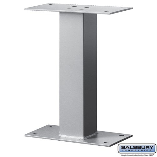 Standard Pedestal - Bolt Mounted - for Mail Package Drop - Silver - Sweatfully
