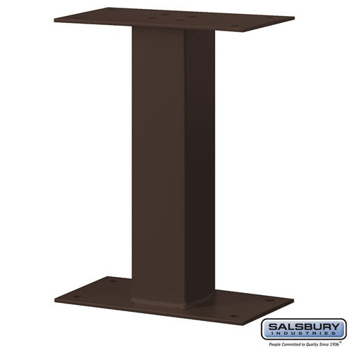 Salsbury Standard Pedestal - Bolt Mounted - for Mail Package Drop - Bronze - Sweatfully