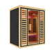 Peak Saunas Denali 3-Person Indoor Full Spectrum Infrared Sauna with Two XL Medical-Grade Red Light Therapy Panels & Smart WiFi App Control - Sweatfully