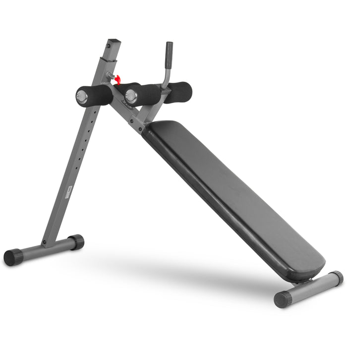 XMARK Adjustable Decline Abdominal Sit-up Bench 12 Resistance Levels XM-4416.1-BLACK - Sweatfully