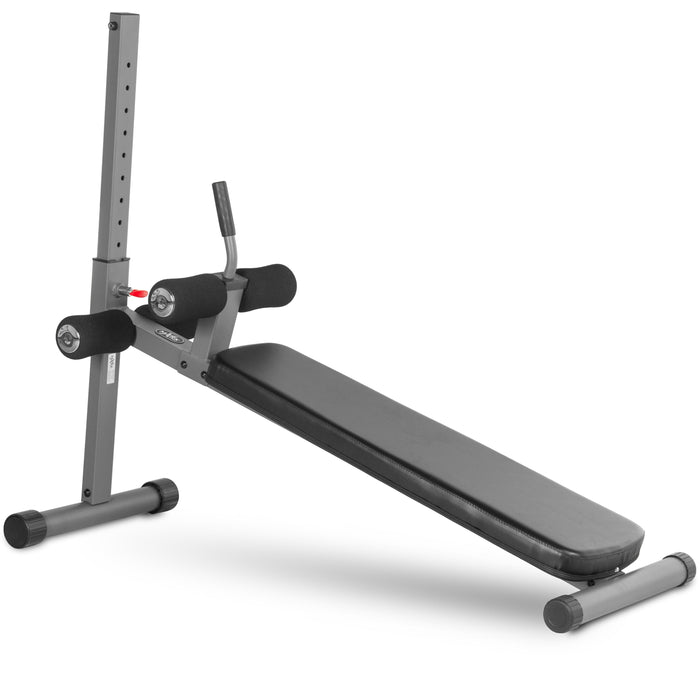 XMARK Adjustable Decline Abdominal Sit-up Bench 12 Resistance Levels XM-4416.1-BLACK - Sweatfully