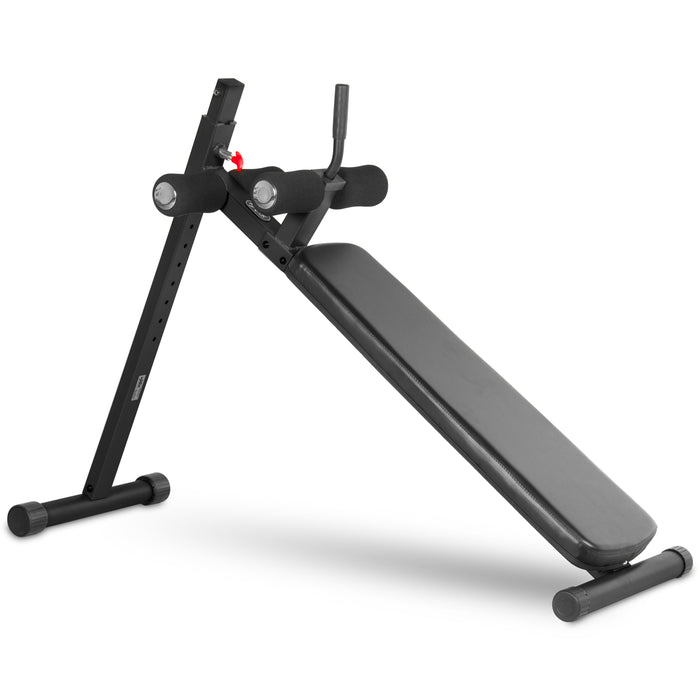 XMARK Adjustable Decline Abdominal Sit-up Bench 12 Resistance Levels XM-4416.1-BLACK - Sweatfully