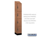 Salsbury 12" Wide Premier Wood Locker - Four Tier - 1 Wide - 6 Feet High - 18" Deep - Red Oak - Hasps - Sweatfully