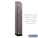 Salsbury 12" Wide Premier Wood Locker - Four Tier - 1 Wide - 6 Feet High - 18" Deep - Skyline Walnut - Hasps - Sweatfully