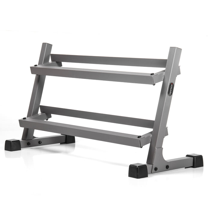 XMARK 2-Tier Dumbbell Rack XM-4455-BLACK - Sweatfully