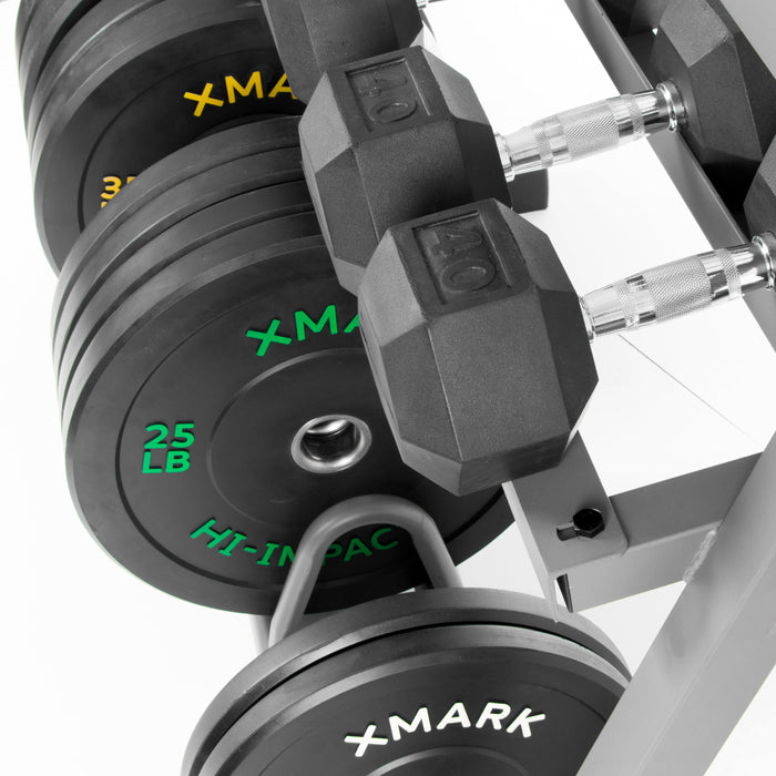XMARK All-In-One Storage Solution, Dumbbells, Weight Plates and Barbells XM-4467.1-BLACK - Sweatfully