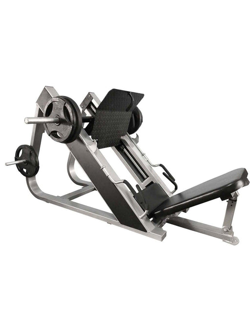 45-Degree Compact Leg Press - Muscle D Fitness - Space Saving Design, Plate Loaded, Adjustable Back Pad - Sweatfully